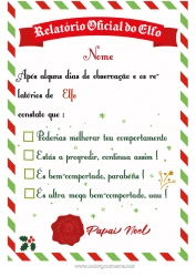 Desenho grátis Pai Natal Cartas de duendes travessos