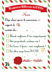 Colorare per personalizzare Babbo Natale Lettere di elfi scherzosi