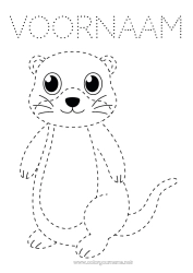 Gratis kleurplaat Dier Eenvoudige kleurplaten Trace et colorie Zeedieren Otter