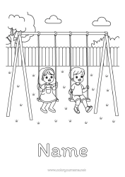 Colouring to customise Child Games And Toys Swing Outdoor Games Playground