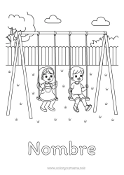 Dibujo libre Niño Juegos y juguetes Columpio Juegos al aire libre Parque infantil