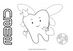 Free drawing Milk tooth Tooth fairy Tooth Fairy