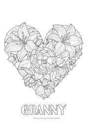 Child coloring page Heart Big heart 