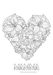 Pagina da colorare per bambini Cuore Grande cuore 