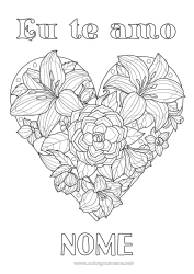Desenho para personalizar Coração Grande coração Mensagem de 