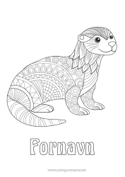Fargeleggingssiden å tilpasse Dyr Zentangle Marin eller akvatisk dyr Lodde