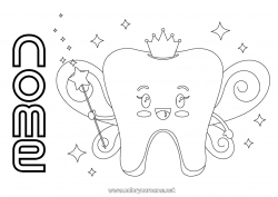 Colorazione gratuita Dente da latte Topo dei denti Fata dei denti