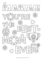 Coloriage enfant Maman Meilleur(e)