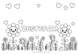 Fargeleggingssiden for barn Blomster Hjerte Vår
