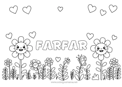 Färgläggningssida för barn Blommor Hjärta Vår