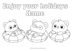 Colouring to customise Panda Other Animals Of The World Buoy