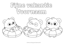 Gratis kleurplaat Panda Andere dieren van de wereld Reddingsboei
