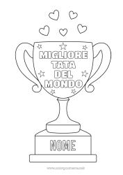 Colorare per personalizzare Coppa, trofeo, medaglia Tata Migliore Competizioni e premi