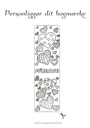 Gratis farvelægning Hjerte Læseklip Zentangle