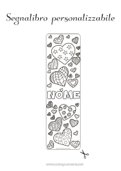 Colorazione gratuita Cuore Segnalibro Zentangle