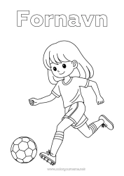 Fargeleggingssiden å tilpasse Fotball Fotball Sport Jente Lagidrett Kvinnefotball Fotballspiller fotballspiller