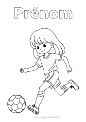 Dessin gratuit Football Ballon de foot Sport Fille Sports d'équipe Football féminin Footballeur footballeuse
