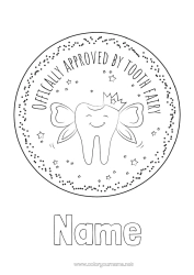 Free colouring Milk tooth Little Mouse Tooth Fairy