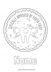 Disegno gratuito Dente da latte Topo dei denti Fata dei denti