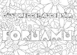 Gratis färgläggning Blommor Utsmyckat namn Marguerite Dekorativ bakgrund