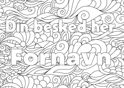 Gratis farvelægning Rolig og zen Dekoreret navn Zentangle Dekorativ baggrund Spiral Bølger