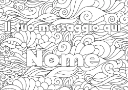 Disegno gratuito Calmo e sereno Nome decorato Zentangle Sfondo decorativo Spirale Onde