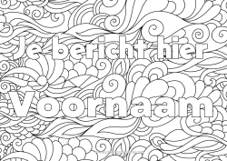 Gratis tekening Rustig en zen Gedecoreerde naam Zentangle Decoratieve achtergrond Spiraal Golven