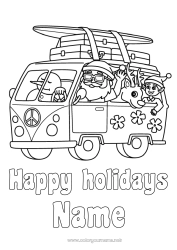 Free coloring Santa Claus Reindeer Snowman Christmas elves Holidays Summer Vehicles Elves coloring pages Surf Forest animals Van Cars, vans, and motorhomes Nautical sports