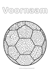 Kleurplaat aanpassen Voetbal Voetbal Sport Complex Kleurplaten Zentangle Teamsporten