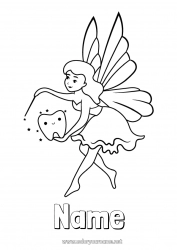 Free drawing Milk tooth Tooth fairy Tooth Fairy