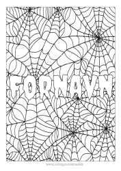 Gratis fargelegging Edderkopp Halloween Insekter