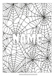 Free coloring Spider Halloween Insects