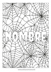 Colorear gratis Araña Halloween Insectos