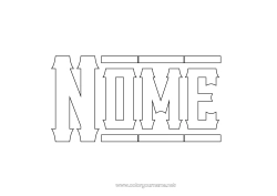 Colorare per personalizzare Nome decorato Far West Sceriffo