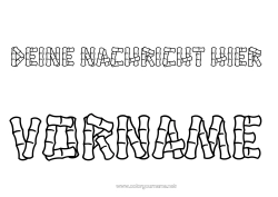 Kostenlose Malvorlage Dekorierter Name Bambus