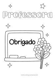 Desenho grátis Flores Professora/Professor Babá Obrigado Profissões de educação Quadro-negro