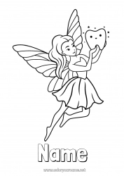 Coloring to customize Milk tooth Tooth fairy Tooth Fairy