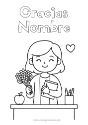 Dibujo libre Maestra, Maestro Gracias Profesiones de la Educación Salón de clases Ramillete