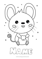Free colouring Milk tooth Little Mouse