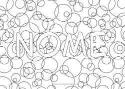 Colorare per personalizzare Nome decorato Sfondo decorativo Cerchio, rotondo