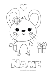 Free colouring Milk tooth Little Mouse