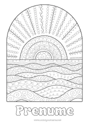 Desen liber de colorat Vara Soare Desene de colorat complexe Zentangle