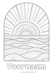 Gratis kleurplaat Zomer Zon Complex Kleurplaten Zentangle