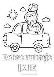 Rysunek za darmo Wakacje Pingwin, pingwin cesarski Samochód Ptaki i latające ssaki Samochody, furgonetki i kampery