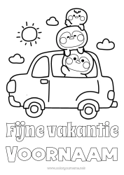 Gratis tekening Vakantie Pinguïn, Pinguïn Auto Vogels en vliegende zoogdieren Auto's, busjes en campers