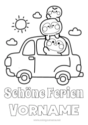 Kostenlose Zeichnung Urlaub Pinguin, Pinguin Auto Vögel und fliegende Säugetiere Autos, Vans und Wohnmobile