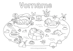 Kostenlose Zeichnung Frosch Tier Meeres- oder Wasserlebewesen Andere Tiere der Welt Boje Capybara