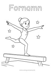 Gratis färgläggning Sport Gymnastik Konstnärlig sport