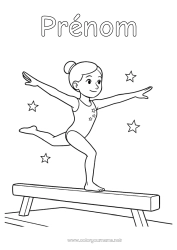 Coloriage à personnaliser Sport Gymnastique Sports artistiques