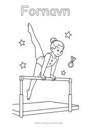 Fargeleggingssiden å tilpasse Sport Gymnastikk Kunstnerisk sport